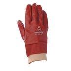 Gloves - Red Pvc Knitwristsize 9.5 - Pack of 10 Pairs