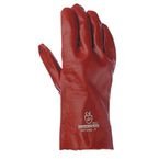 Gauntlet - Red Pvc - 35 Cmsize 9.5 - Pack of 12 Pairs