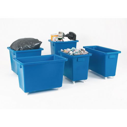 Bottle Skip 580x410x700mm 4x50mm Swivel Blue 328218 SBY12931 Buy online at Office 5Star or contact us Tel 01594 810081 for assistance
