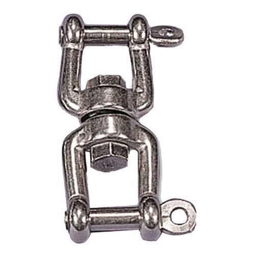 Stainless steel swivel links - Jaw to jaw, 8mm link dia.