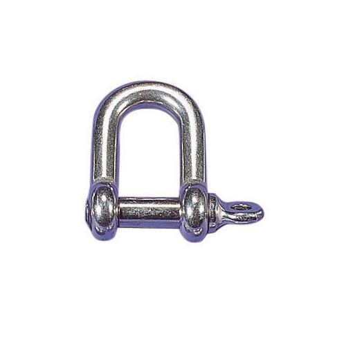 Stainless steel shackles, 'dee' type, 0.12T WLL