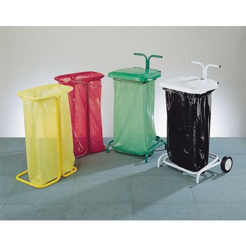 Colour coded sackholders freestanding with lid