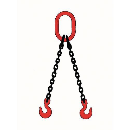 Kuplex grade 8 and 10 chain slings - extra metre reach, double leg