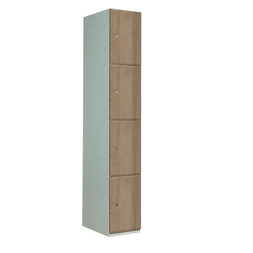 Timber Door Locker Plain Med. Oak 1800 X 300 X 450 4 Comp