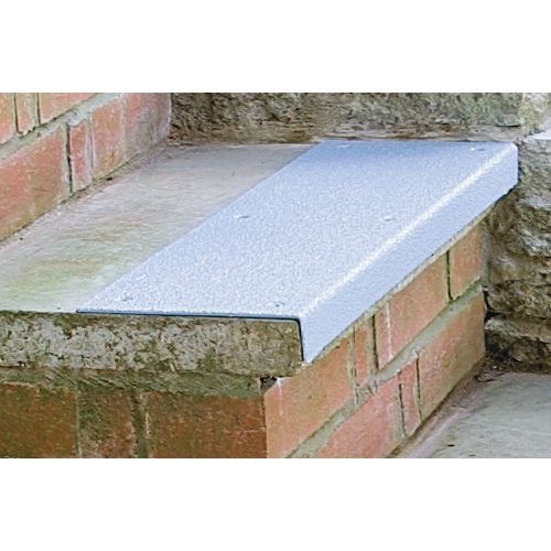 Grey S/S Tread With Nosing 750 X 180 + 20mm