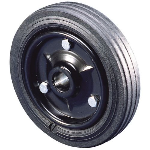 Wheel, Rubber Tyred 200mm Dia.1" Plain Bore
