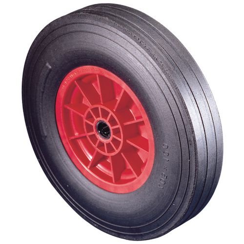 Wheel, Rubber Tyred 405mm Dia.1" Plain Bore