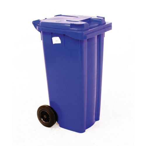 Wheelie Bin UV Stabilised Polythene with Rear Wheels 120 Litre Blue *non-returnable*