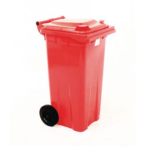 Wheelie Bin UV Stabilised Polythene with Rear Wheels 120 Litre Red *non-returnable*