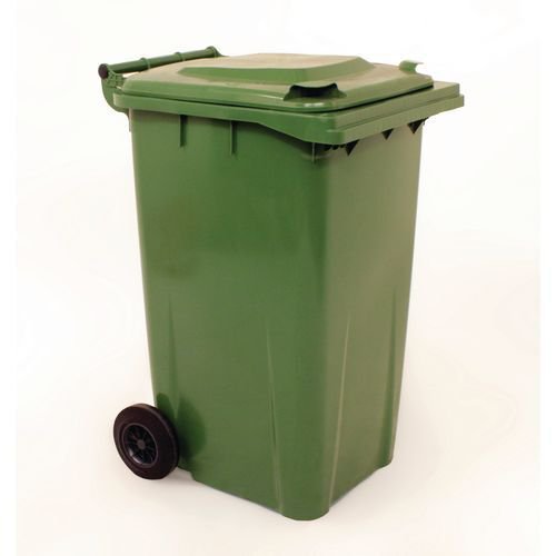 Wheelie Bin UV Stabilised Polythene with Rear Wheels 240 Litre Green *non-returnable*