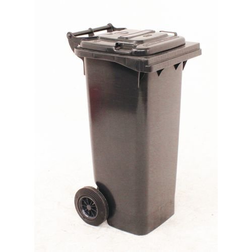 Wheelie Bin UV Stabilised Polyethylene with Rear Wheels 80 Litre Capacity Grey *non-returnable*