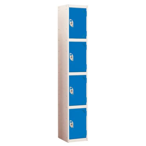 Wet Area Locker 4 Compartment W300 X D300 Blue Door