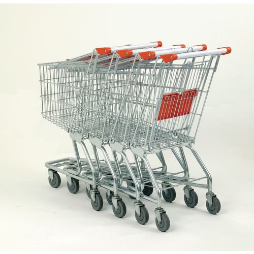 Nesting supermarket trolleys, capacity 100 litres