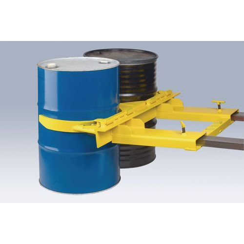 Forklift mounted automatic drum clamps