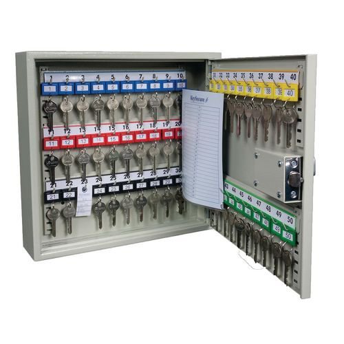 Mechanical push button key cabinets