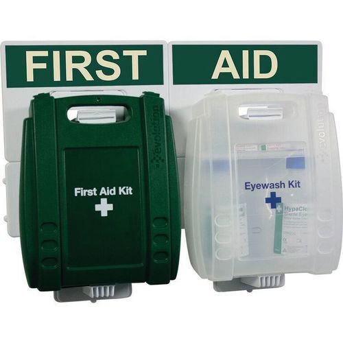 Eyewash and first aid kit point station
