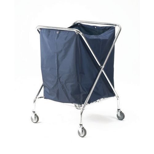 Folding laundry trolleys with PVC bags