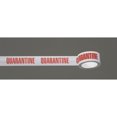 Polypropylene message tape - Quarantine, 36 rolls