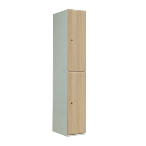 Timber Door Locker Plain Light Oak 1800 X 300 X 450 2 Comp