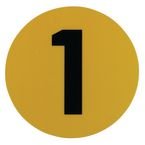 Warehouse Floor Id Marker 190 mm Diameter - Number 1