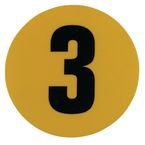 Warehouse Floor Id Marker 190 mm Diameter - Number 3