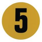 Warehouse Floor Id Marker 190 mm Diameter - Number 5