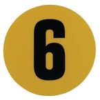 Warehouse Floor Id Marker 190 mm Diameter - Number 6
