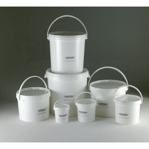 Round tapered buckets with lids pack of 25, 1.2L