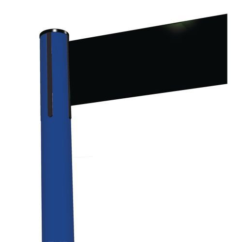 Tensabarrier® Advance retractable belt barrier system - wide 150mm web post - Coloured post