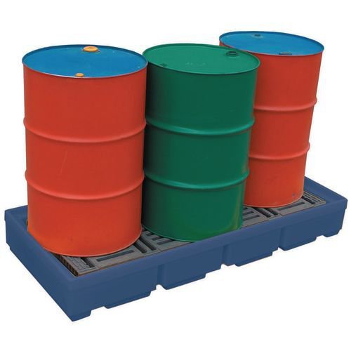 Polyethylene sump pallets - 3 drum capacity