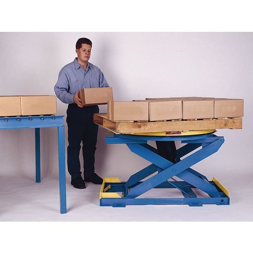 Air operated load levelling pallet positioner