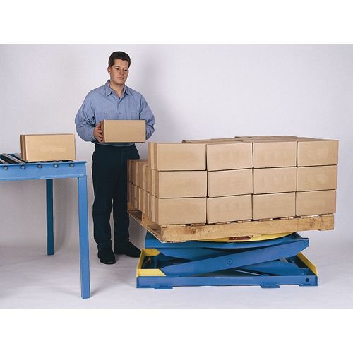 Air operated load levelling pallet positioner