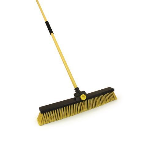 Heavy duty sweeping brush with metal handle