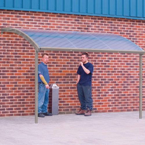 Wall mounted smoking shelter - Large