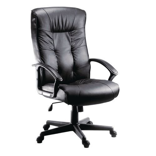 High back executive leather chair