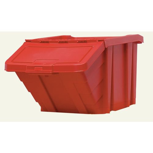 Heavy Duty Storage Bin With Lid Red 359519 Parts Containers SBY17192