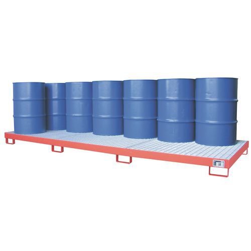 Large surface area sump pallets - 8 to 12 drums  - Painted