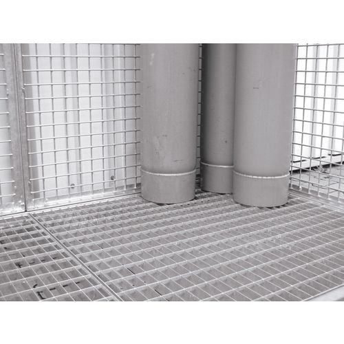 Gas cylinder storage cages - Optional floor grid
