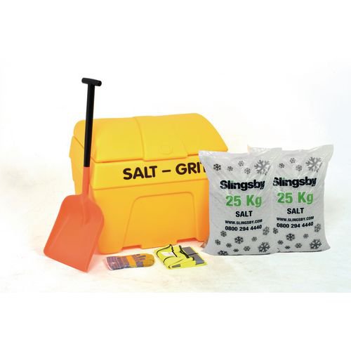 Winter Maintenance Kit With 200 Litre Grit Bin 360202 - HC Slingsby PLC - WE17564 - McArdle Computer and Office Supplies