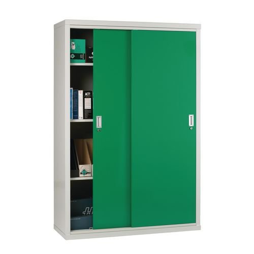 Sliding door cupboards - Solid door  1829mm high, 1220mm wide - Green