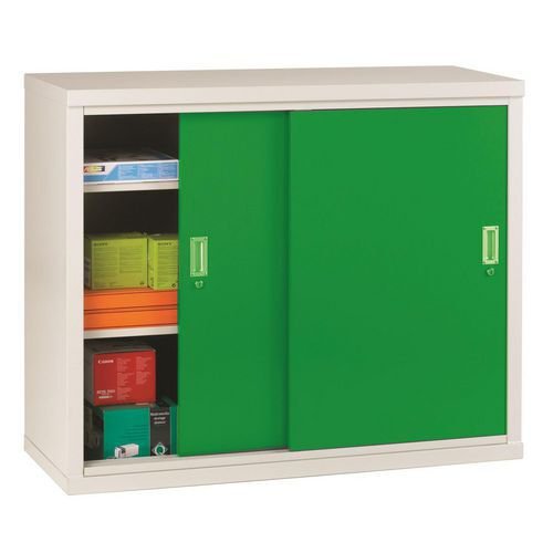 Sliding door cupboards - Solid door 1016mm high, 1220mm wide - Green