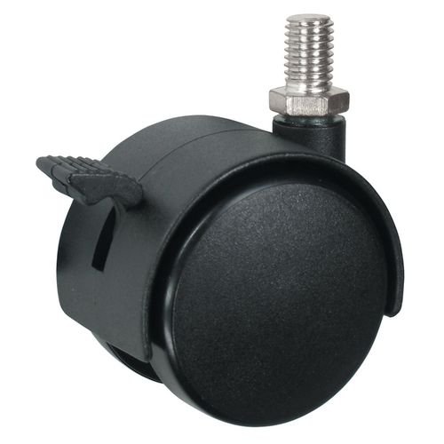 50mm Furniture Castor M8 X 15 Thread - Swivel With Brake
