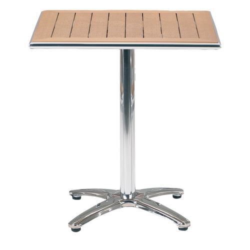 Slatted cafe furniture - Table rectangular top table
