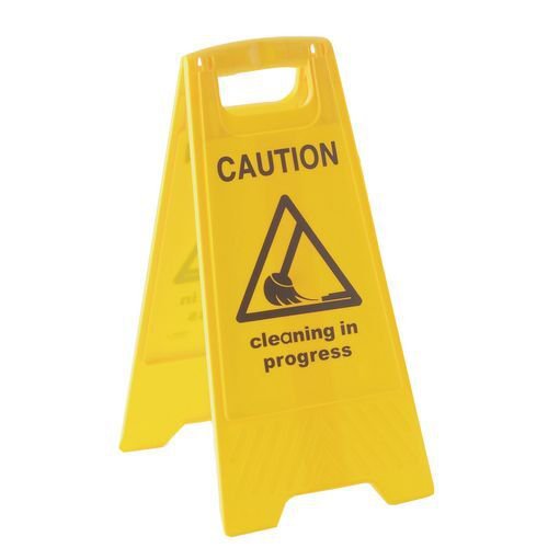 'A' Board sign - Caution cleaning in progress