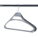 Coat Hangers, Conventional Silver Plastic Qty:20