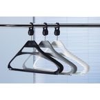 Coat Hangers Black Plastic +captive Hooks Qty:100