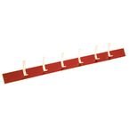 Wall Rack - Red 6 Hooks - Length 1000 mm