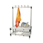 Double Bench with Hooks - Cream 12 Hooks - Length 1000 mm