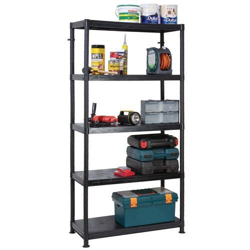 Modular plastic shelving - 50kg - Solid shelves