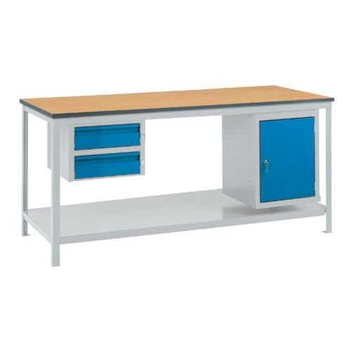 1800X750 Bench Mdf Top, Cab 2 Drawer, Bs